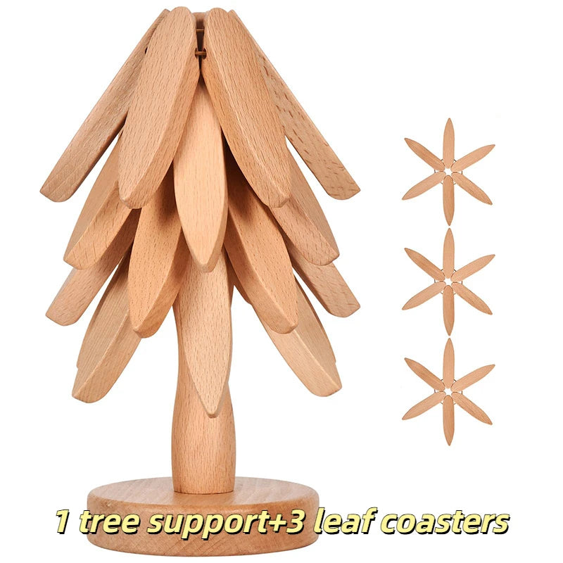 Wooden Trivets For Hot Dishes Foldable Protection